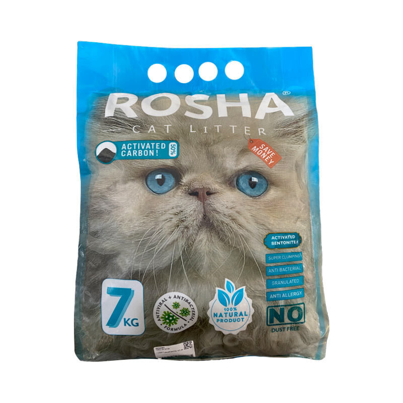 خاک گربه 7kg برند روشا کربن دار